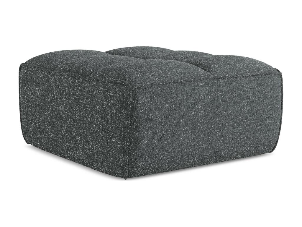 Textured fabric pouf - graphite - Calmetop 68312TIWX