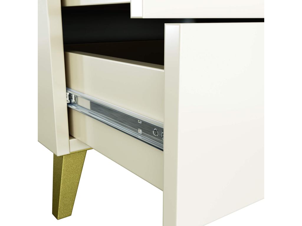 Nidchicshop Cashmere Chest of Drawers, 60 cm, 5 Drawers, Cashmere Front, 60x37x89 cm, 87158NCHF