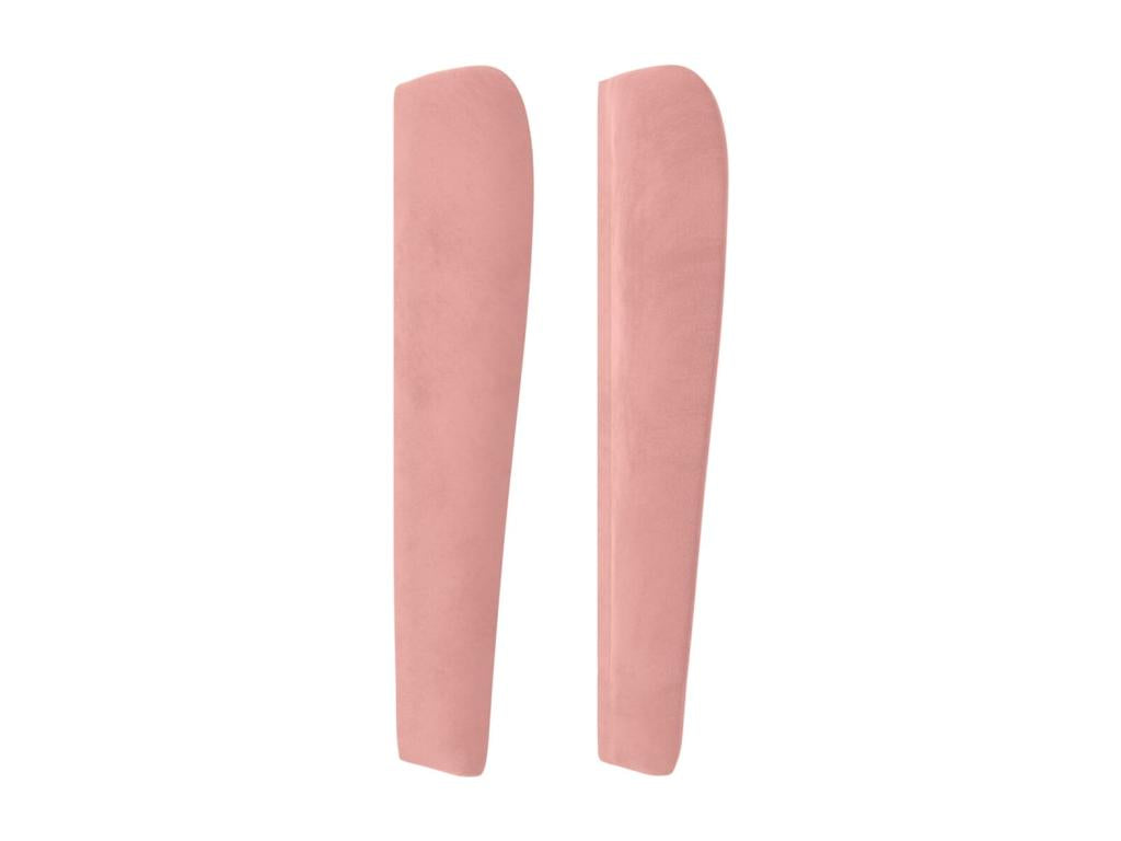 Headboard with wings, Pink, 163x23x118/128 cm, Velvet, 60116SHRB