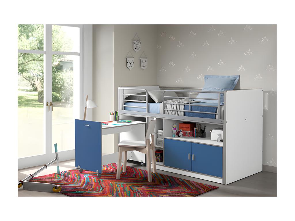 Nidchicshop Compact Combination Bed 90x200cm Blue 82664ZKQN