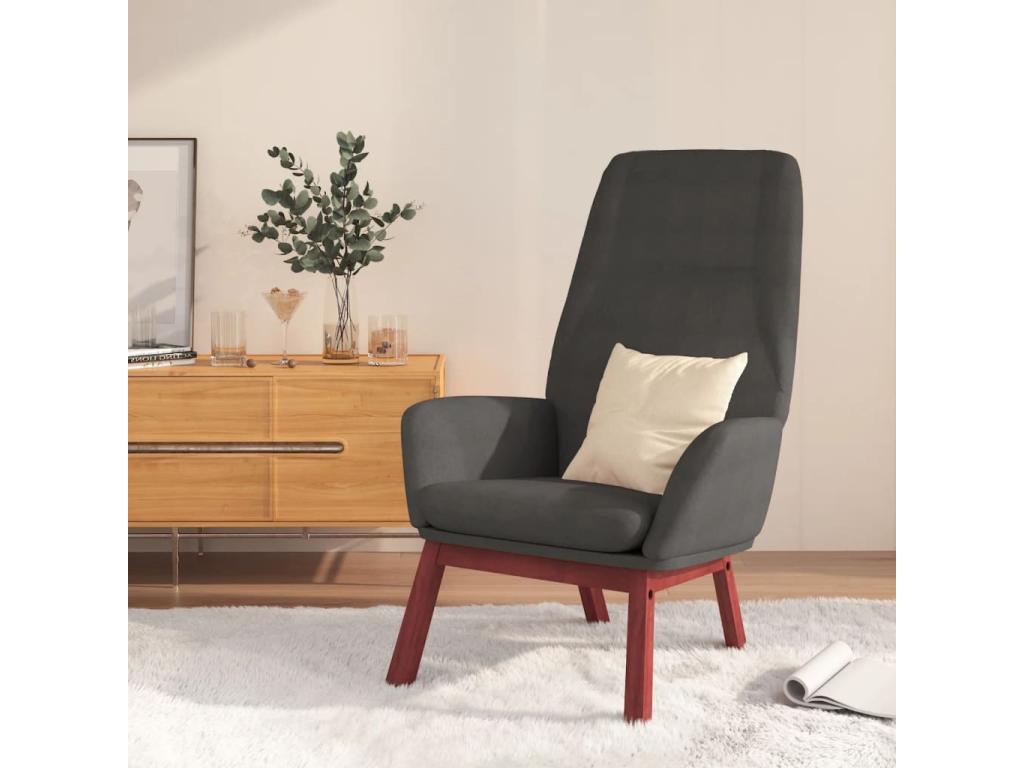 Dark Grey Fabric Reclining Chair 34181QLBX