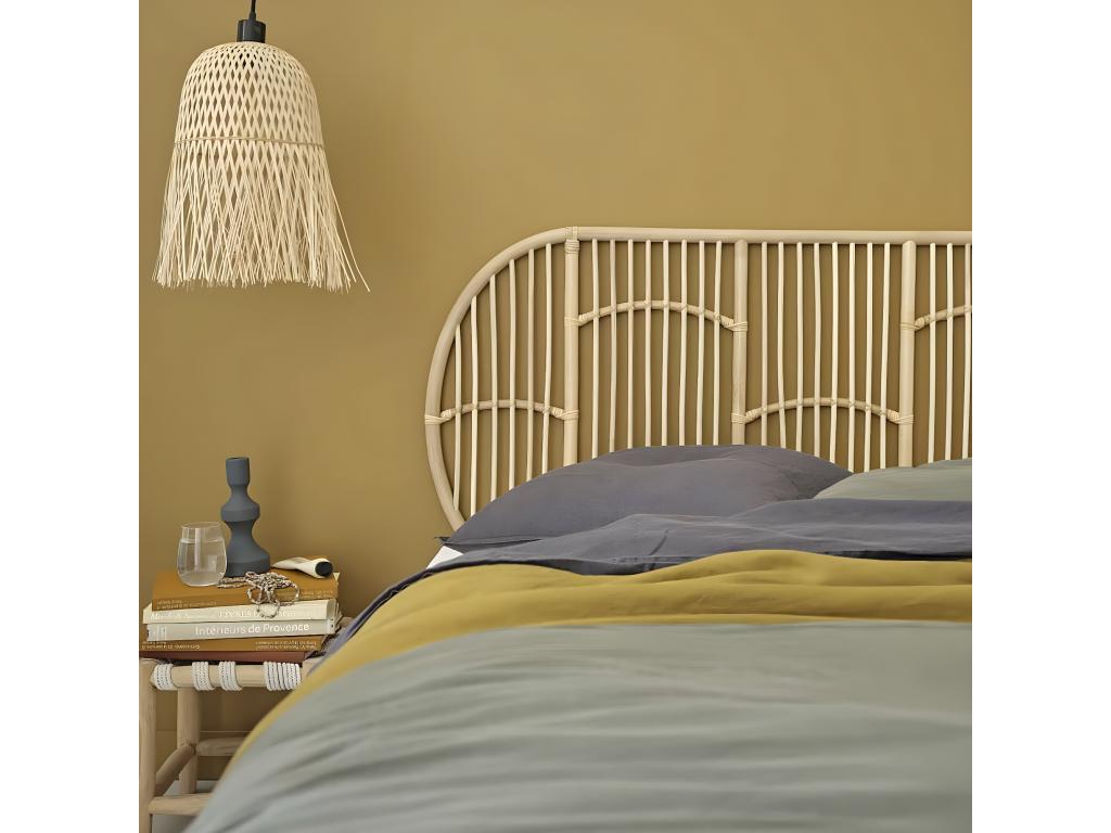 Oval rattan headboard 160 cm 26118MQFF