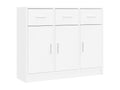 White sideboard 91x28x75 cm engineered wood 09326PQMQ