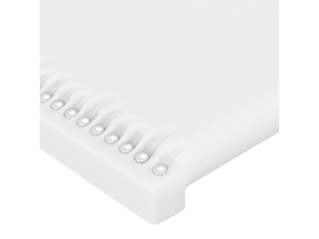 2-piece White Faux Leather Headboard Set, 90x5x78/88 cm, 10852ZMLZ
