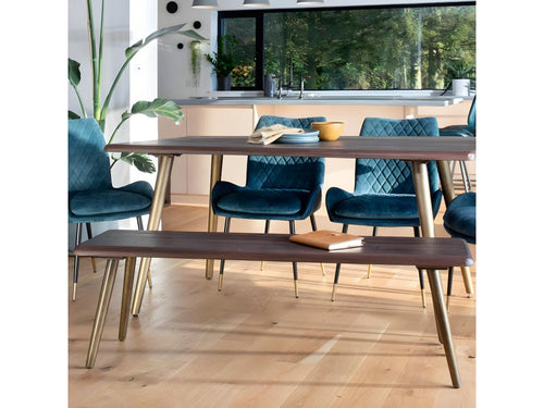 Brown recycled wood bench 140 cm Nidchicshop 93430SHQW