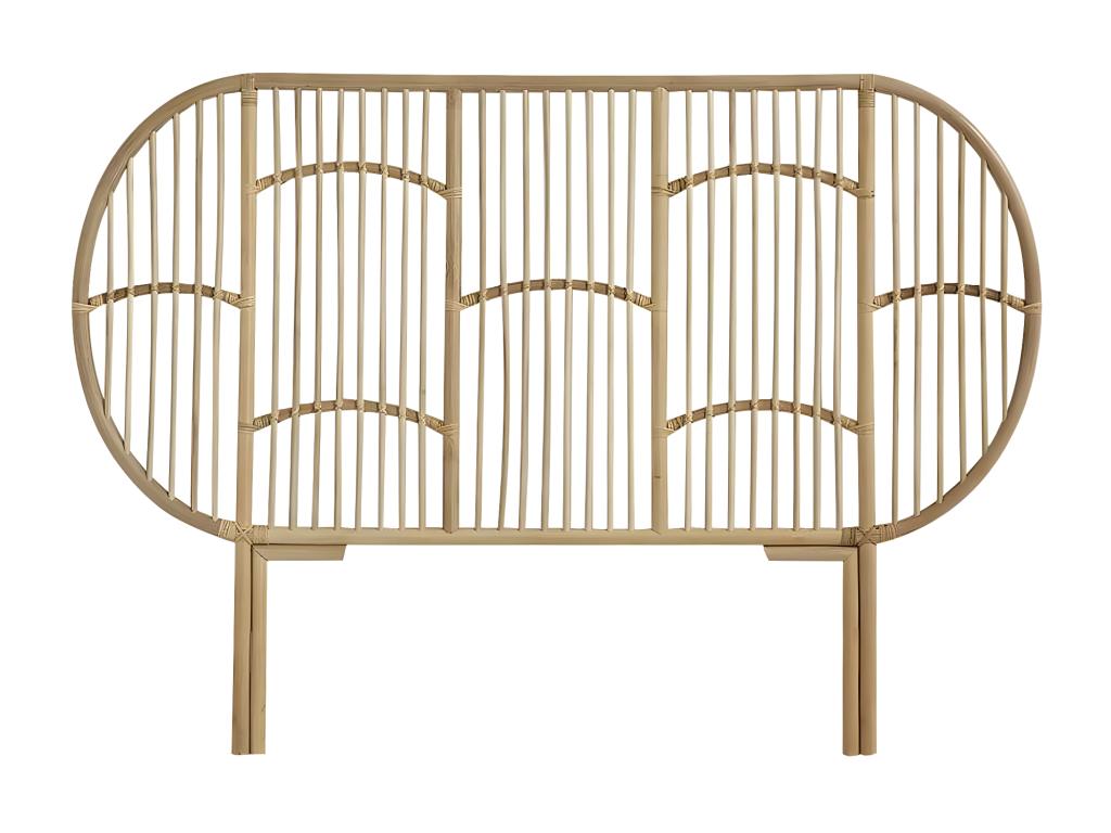 Oval rattan headboard 160 cm 26118MQFF