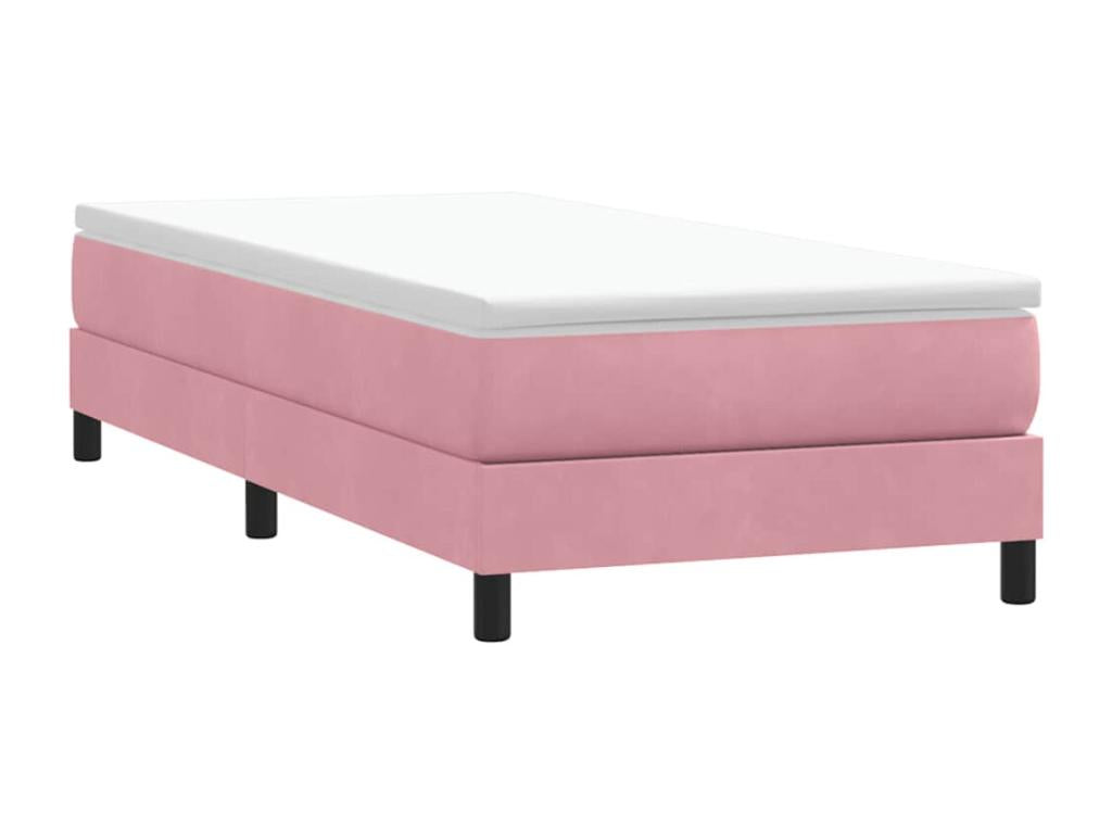 Nidchicshop bed base without mattress, pink 80x220 cm velvet 23465IAOW