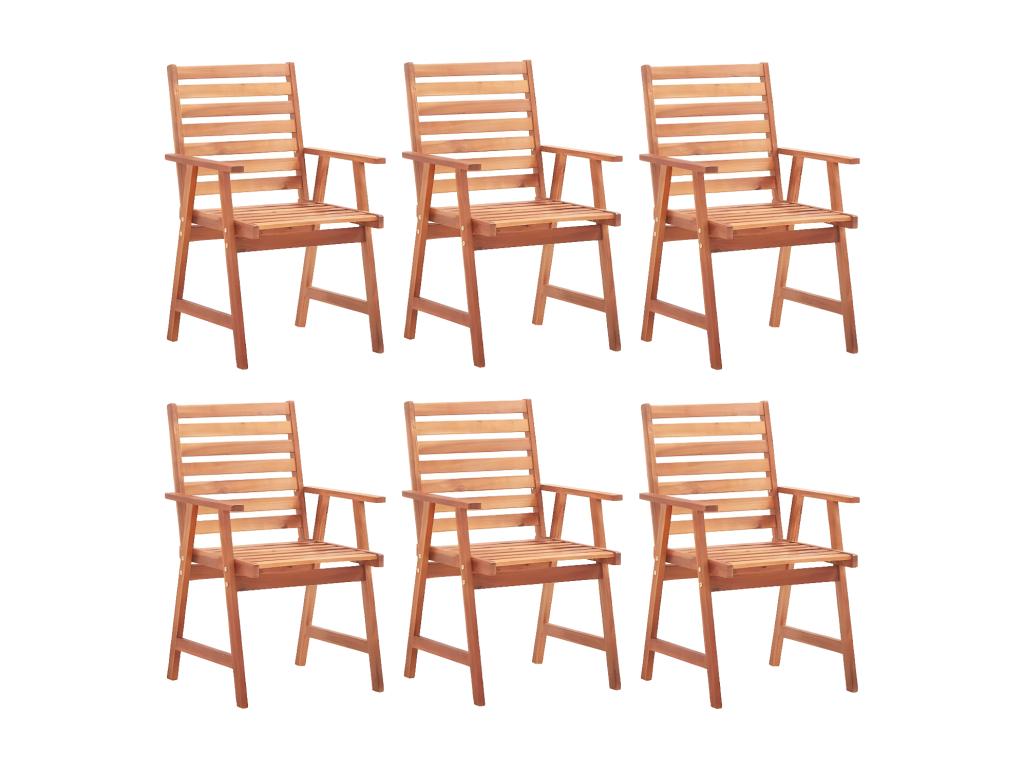 Nidchicshop Solid Wood 64440FKLC Outdoor Dining Chairs with Cushions
