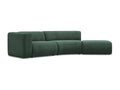 Modular 4-seater sofa in chenille fabric - green - Nidchicshop 12311ZDWE