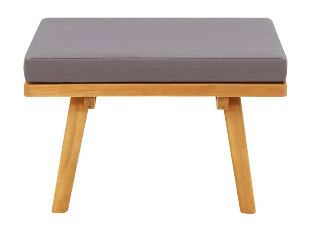 Garden footrest with cushion, 60x60x29 cm, wood, Nidchicshop 35089ZTSP