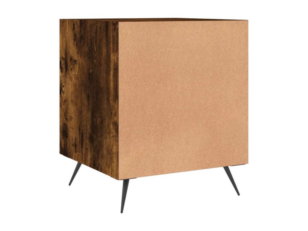 Calmetop - 2-piece bedside tables, smoked oak, 40x40x50 cm, engineered wood, 85276UGVW