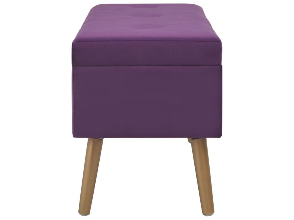 Bench with storage compartment 80cm Purple Velvet 2 12263SDWE