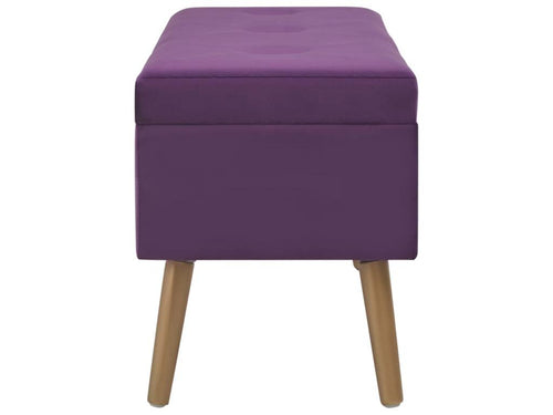 Bench with storage compartment 80cm Purple Velvet 2 12263SDWE