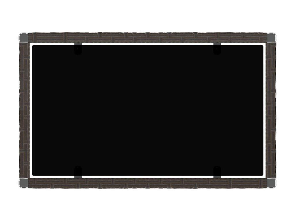 4-piece garden furniture set with cushions, brown woven resin, 28880ZDTW