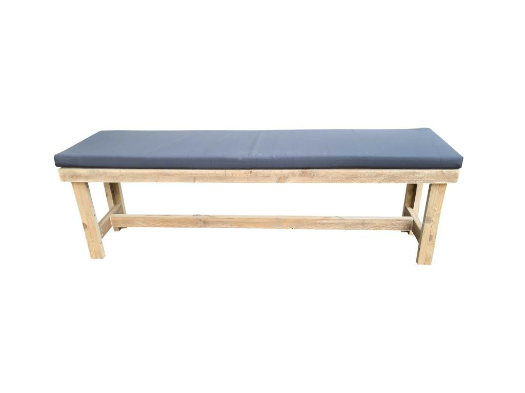 Nidchicshop - Nidchicshop garden bench, wooden scaffolding - 140L x 43H x 36D cm - cushion included 79638RPDO