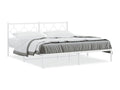 Metal bed frame with white headboard 180x200 cm 64148FCBD