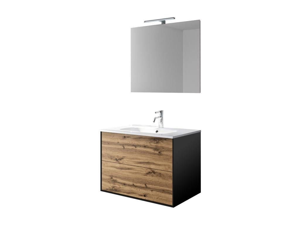 Nidchicshop 4-piece bathroom set, honey oak, 11819QTJK