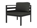 9-piece garden furniture set with cushions, aluminum, anthracite, 3 73403TVKC