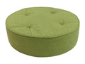 Floor pouf in felt-effect canvas, 4-point locking system, Green 21538NCEQ