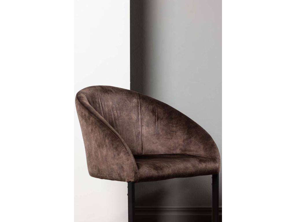 Evening dining chair with dark brown armrests 95027YGVL