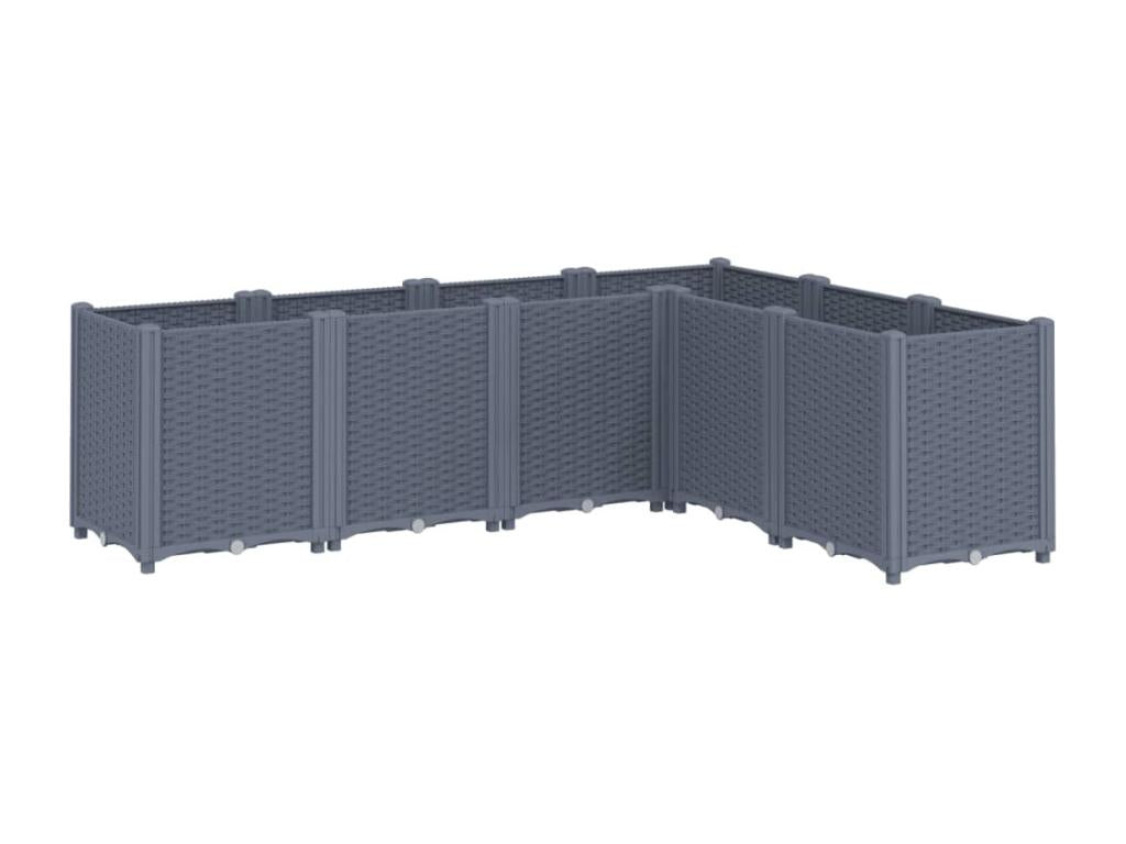 Grey planter 160x120x53 polypropylene 48490PYOI