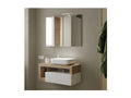 Wall-hung vanity unit 110 cm Natural Oak with basin - Nidchicshop 52216XWHR