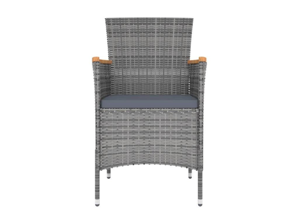 13-piece garden dining set with cushions, grey, 50774FDKZ