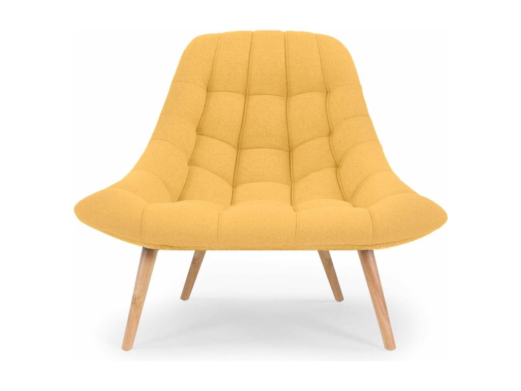 Set of 2 Nidchicshop Scandinavian Armchairs 86cm Yellow 54321WFMN