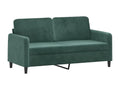 2-piece dark green velvet sofa set 88544LUEE