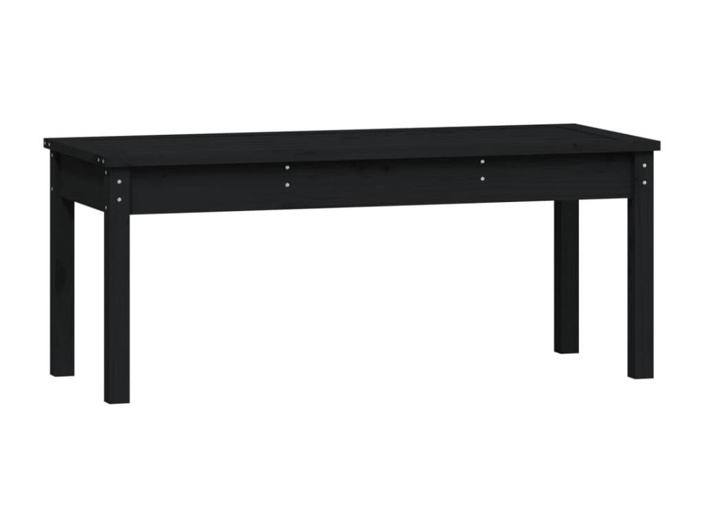 Black garden bench 109x44x45 solid pine wood 77166GMFN