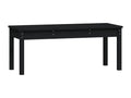 Black garden bench 109x44x45 solid pine wood 77166GMFN