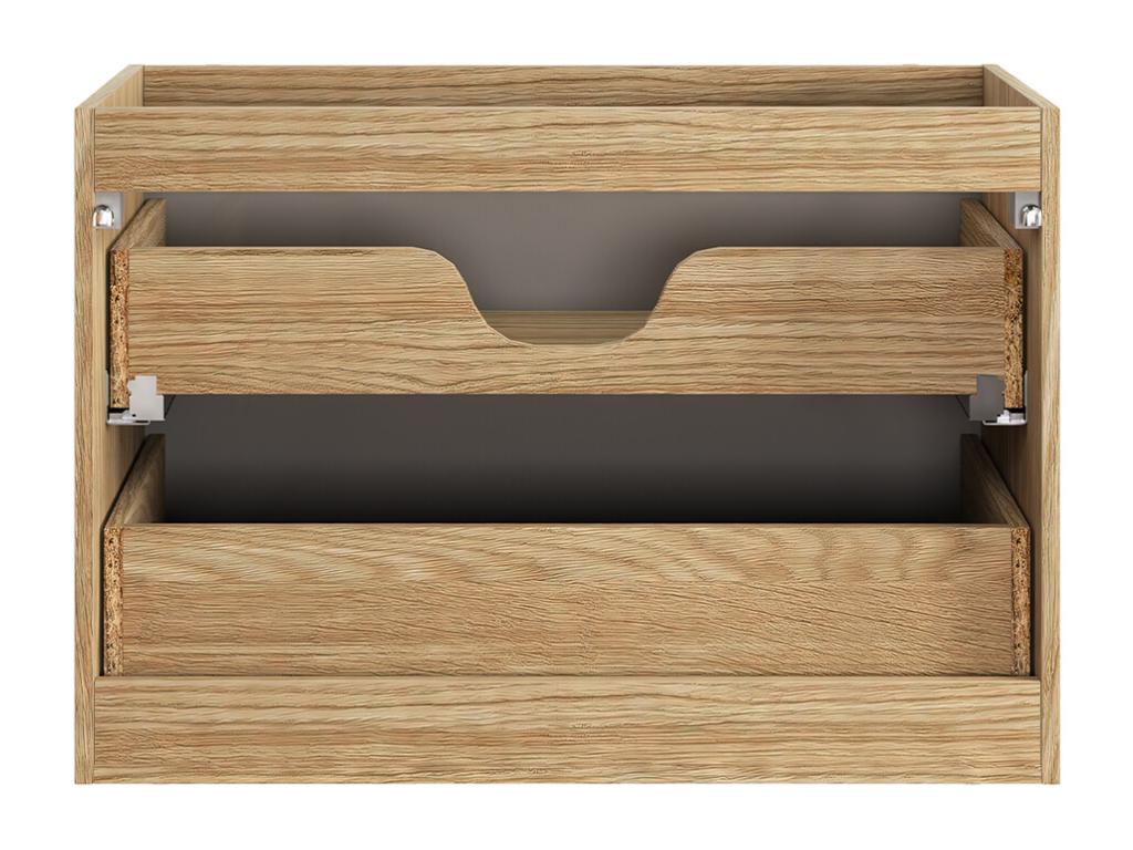 80cm vanity unit with Bohometop countertop, beige and wood, 08461QXCX