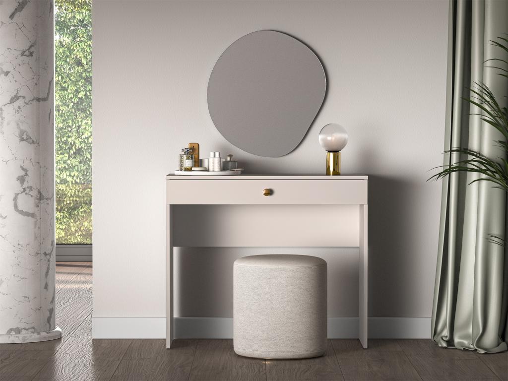 Dressing table - with drawer - 100 cm - beige - Nidchicshop 19671RDMG