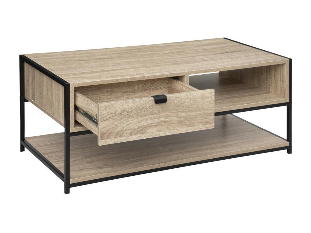 Nidchicshop 100cm Beige Coffee Table with 1 Drawer 15989EGUS