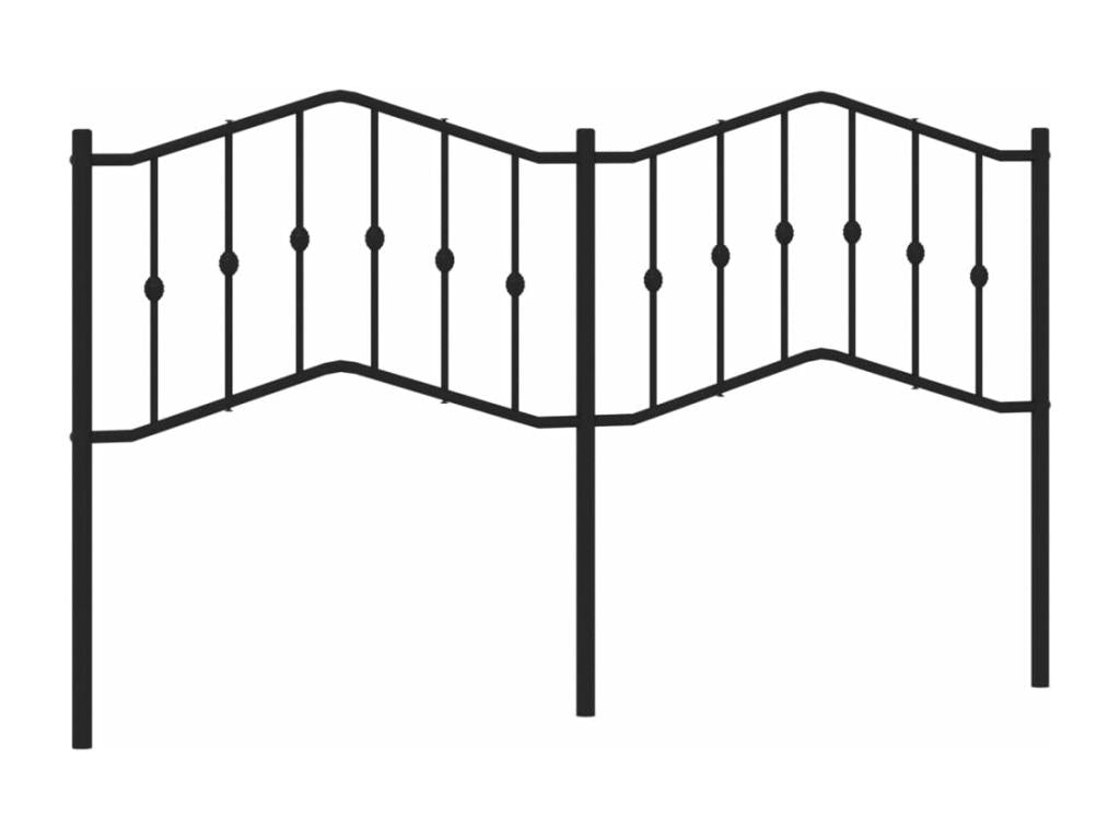 Black metal headboard 160 cm 88194BXEK