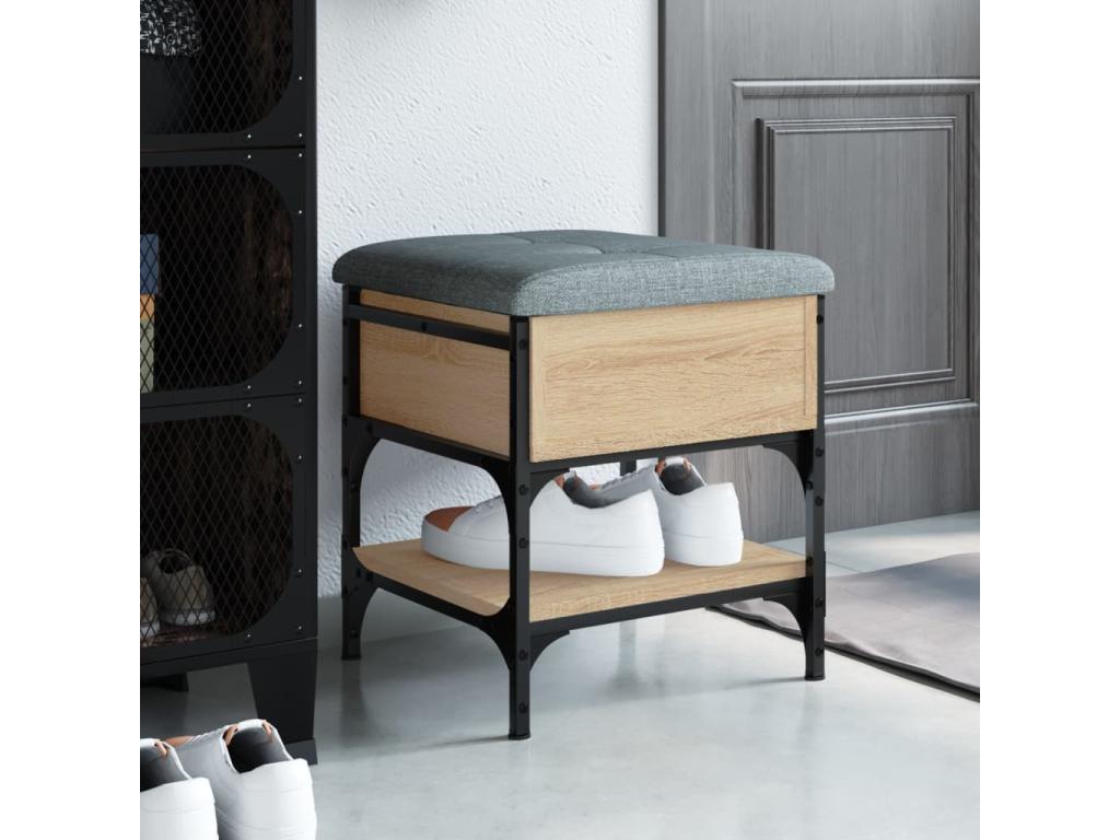 Nidchicshop Oak Shoe Bench 42x42x45 Engineered Wood 63613FOQC