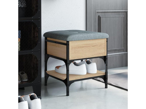 Nidchicshop Oak Shoe Bench 42x42x45 Engineered Wood 63613FOQC