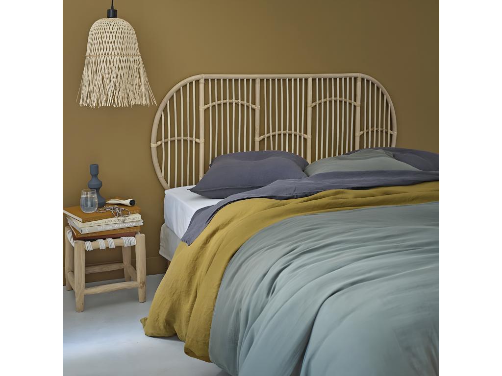 Oval rattan headboard 160 cm 26118MQFF
