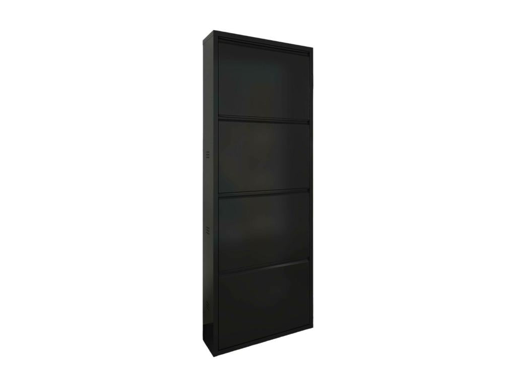 Nidchicshop Shoe Cabinet, Metal Shoe Cabinet, Multipurpose Entryway Cabinet, Shoe Storage, 50x15x138 cm, Black, 60409RTVD