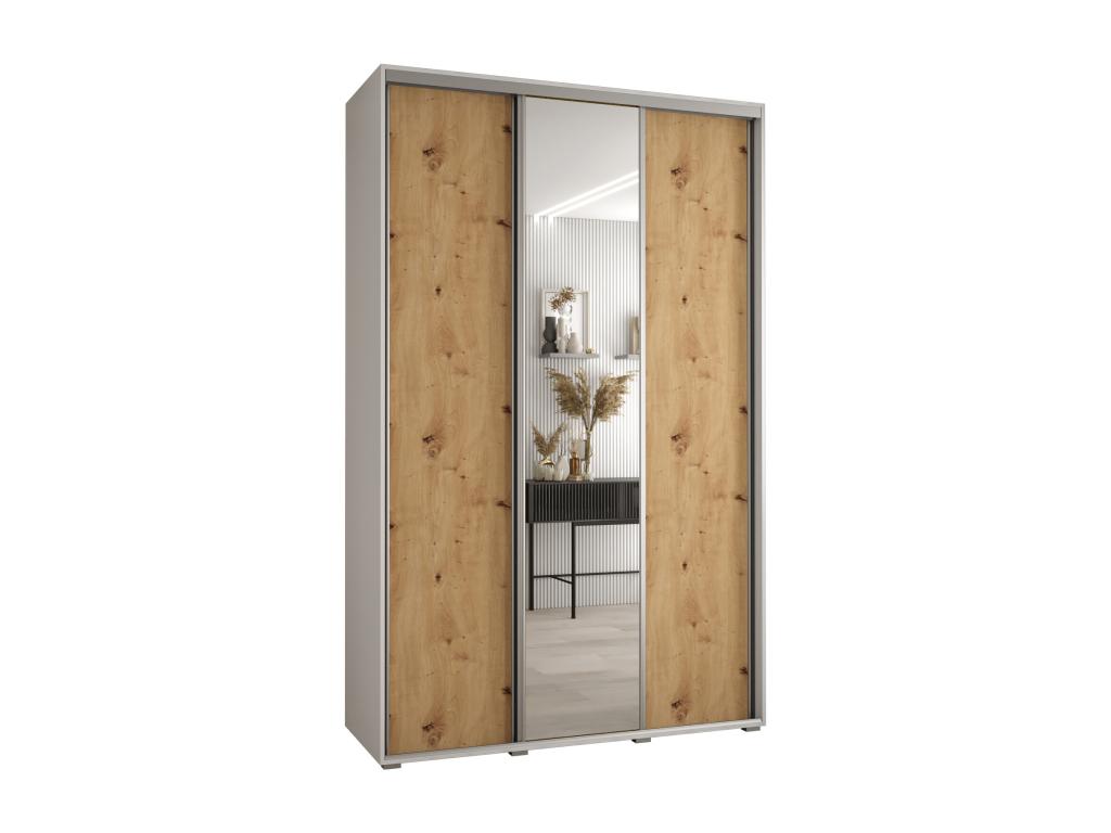 Calmetop 3 Sliding Door Wardrobe 235.2/150/45 3 Doors White/Calmetop/Silver 90523HWFU