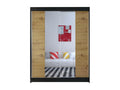 Calmetop 141 Oak Wardrobe - Black 200x150x58cm Sliding Wardrobe Doors 06200HJJO