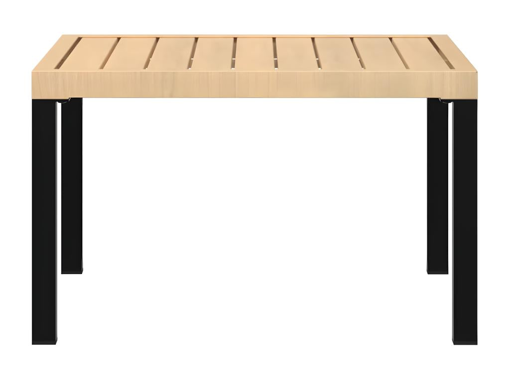 Nidchicshop - Black garden coffee table 65x65x40 cm aluminum 83841WPAZ