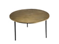 Bohometop - Round coffee table 80x80cm gold aluminum top black legs 94119LLIF