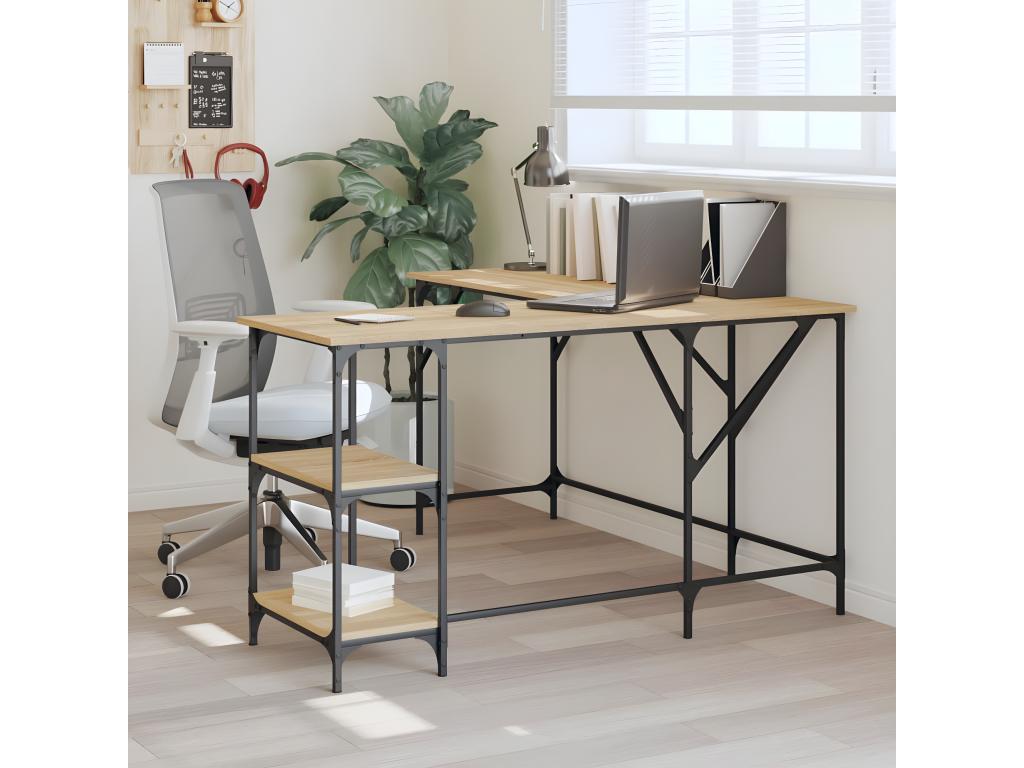 Nidchicshop oak desk, 139x139x75 cm, engineered wood, 40173HKUN