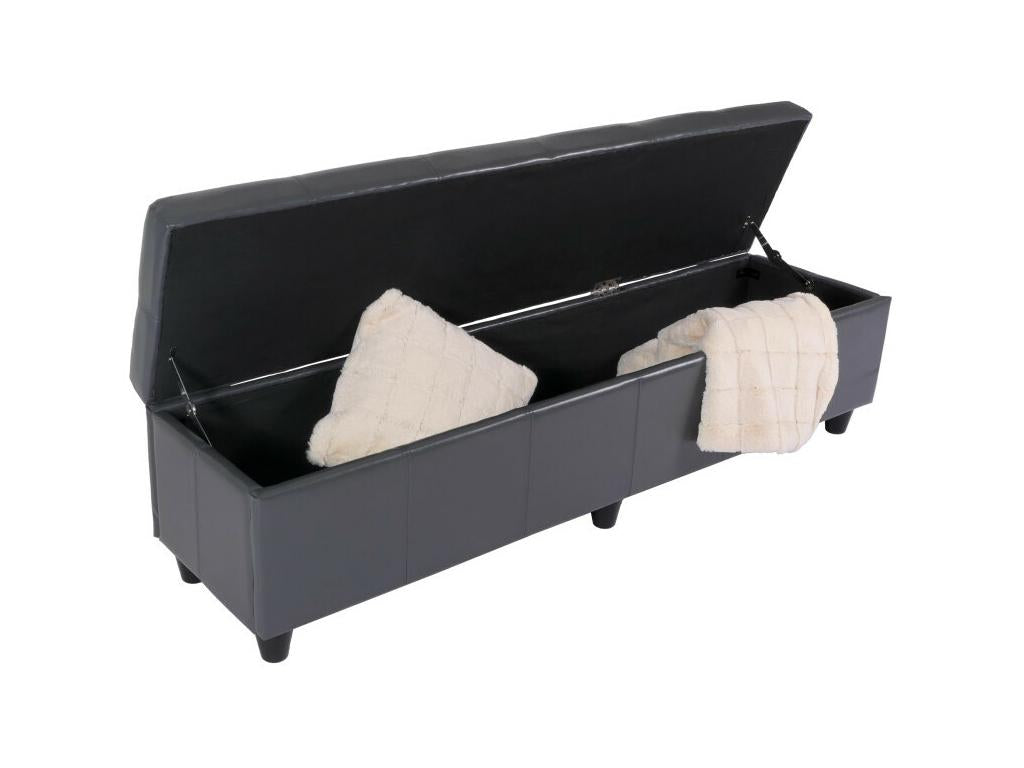 Calmetop XXL bench/bench 180x45x45cm grey bonded leather 26995LPDC