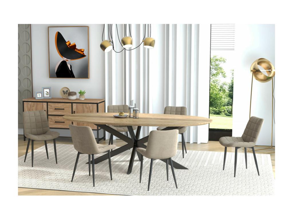 Nidchicshop Velvet Chair and Black Metal x2 01284JKRX