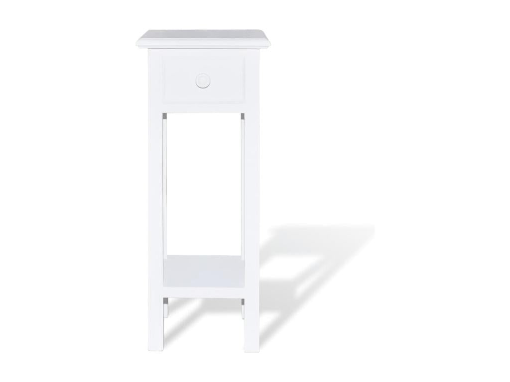 Side table with drawer, white, 03063ZOAL