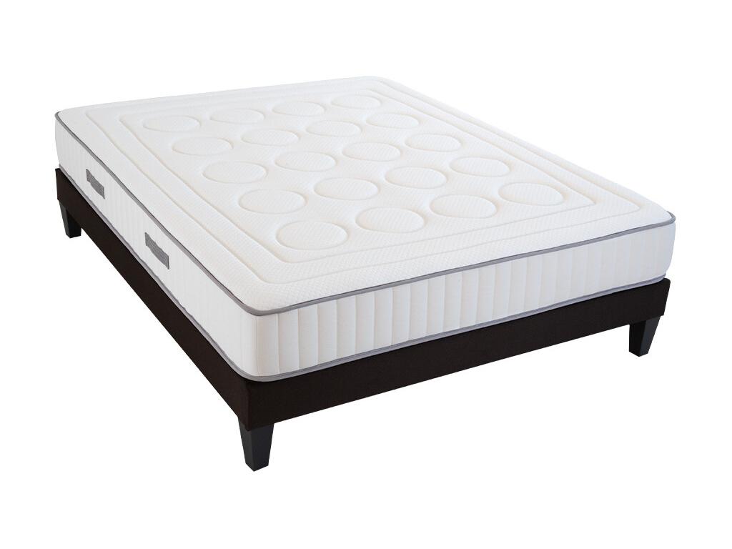 Calmetop - CRISTAL Set 180x200 cm - Memory Foam Mattress and Wooden Slatted Base 48827DXKU