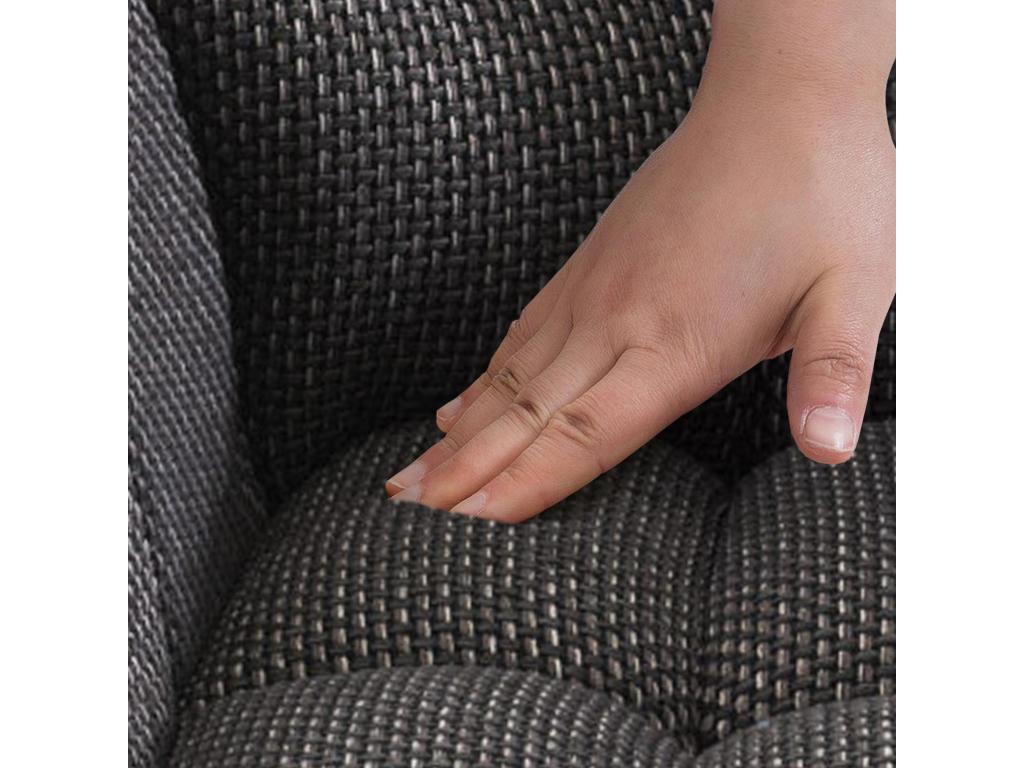 Set of 2 Bar Stools - Fabric/Metal - Titanium Grey - Calmetop 45706QMMF