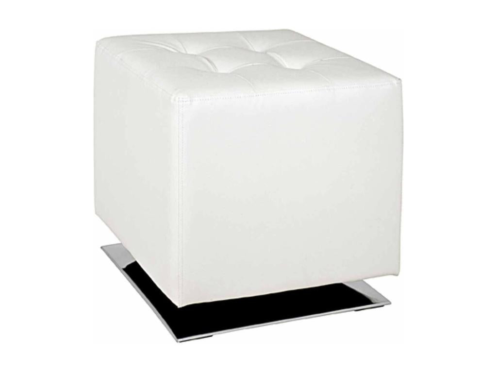 Nidchicshop Square Designer Pouf 42cm White 65963NVSK